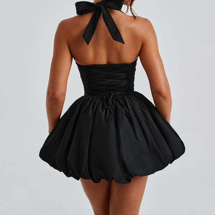 Nola Corset Halter Bubble Hem Dress