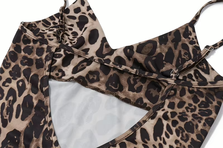 Quinn Leopard Print Caftan Dress