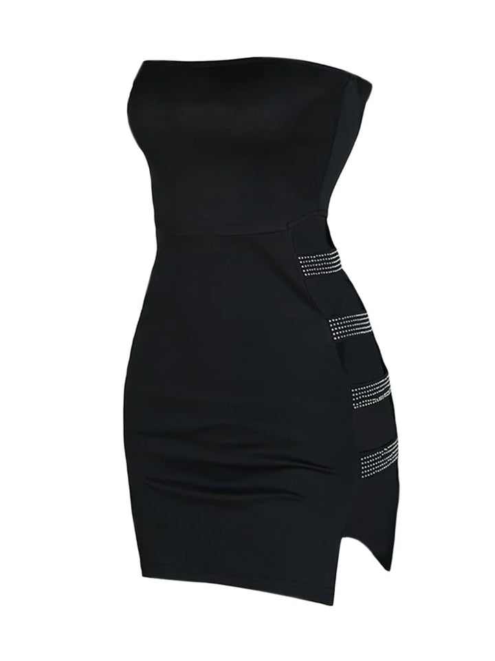 Devyn Rhinestone Hollow Out Pencil Dress