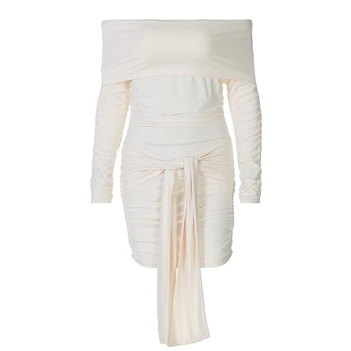 Alexandra Ruched Draped Dress