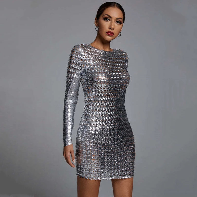 Jovie Silver Space Dress